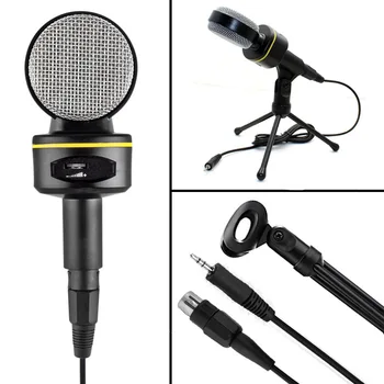 

Professional 3.5mm Jack Microphone with Mic Stand Recording Condenser Microphone for PC Laptop YouTube Skype Gaming Microphons