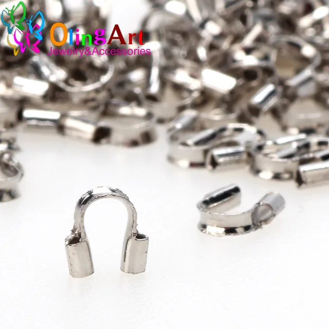 Olingart 100pcs 6.5/4.5mm Brass Wire Protectors Wire Guard Guardian