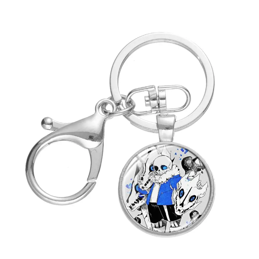Style 23 SIAN популярная игра Undertale Иконы брелок Sans персонаж игры Панк искусство стекло кабошон кулон держатель для ключей высокое качество брелок - Цвет: Style 23