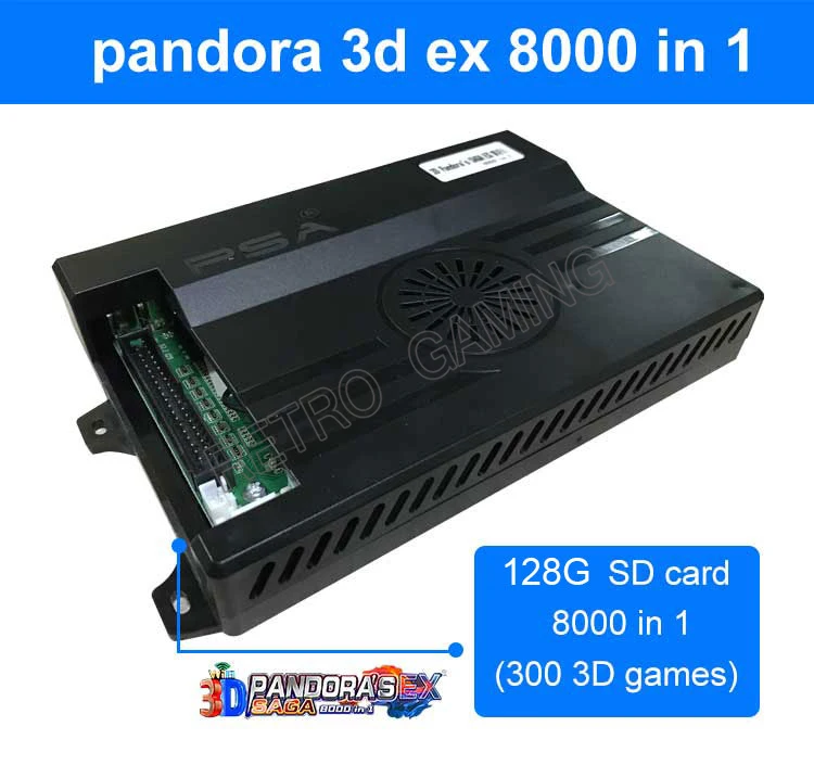 Pandora Box Saga EX 3D 8000 in 1 Arcade pcb Kit usb wireless