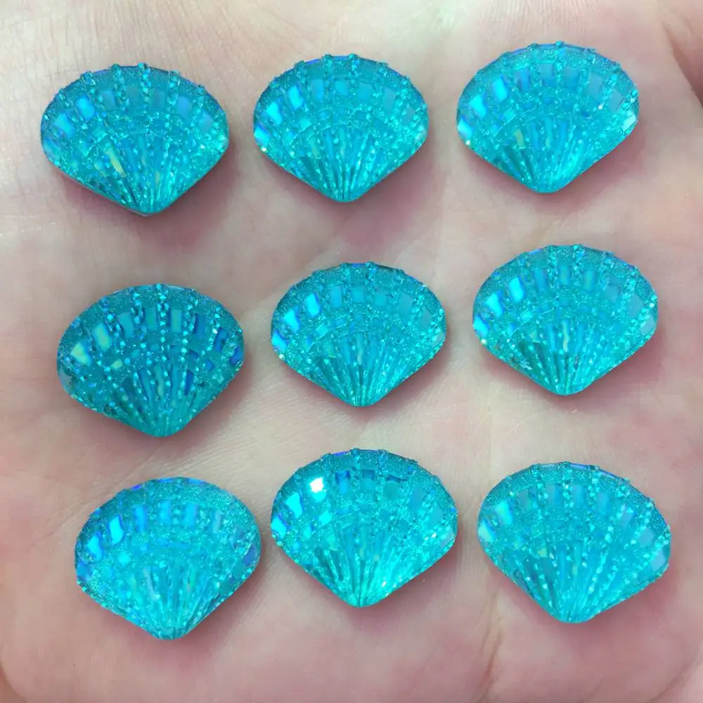Glitter AB Resin Crystal Shell Flatback Rhinestone Scrapbook Embellishment DIY Wedding Appliques Crafts Supplies 40PCS resin rhinestones resin rhinestones and pearls rhinestone crystals rhinestone accessories rhinestones beads resin craft decoration