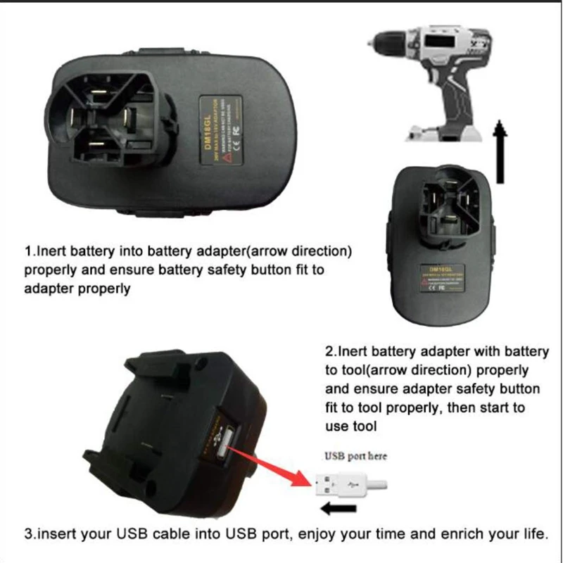 Dm18Gl Батарея адаптер для Милуоки 18V и Dewalt 20V литиевая мастера 19 2 Никель вольт
