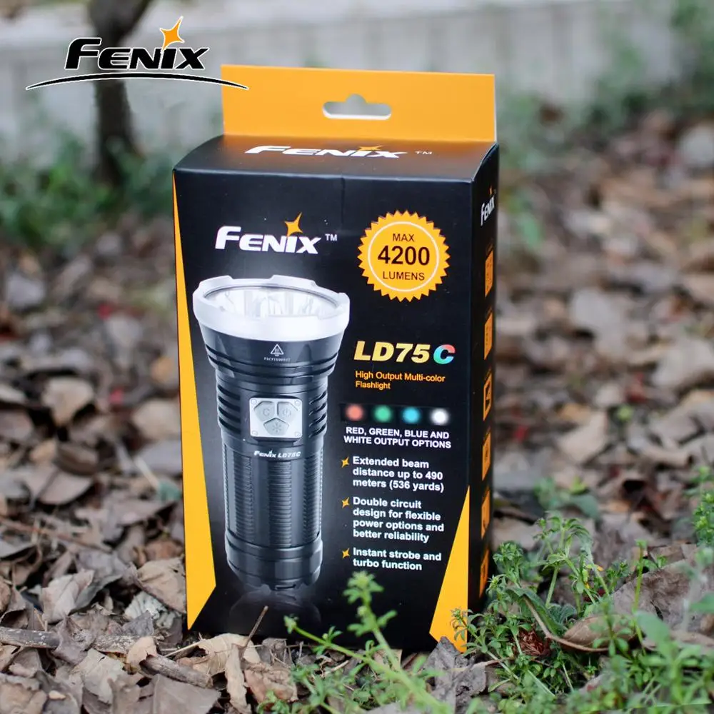 Оригинальный высокопроизводительный многоцветный светодиодный фонарик FENIX LD75C