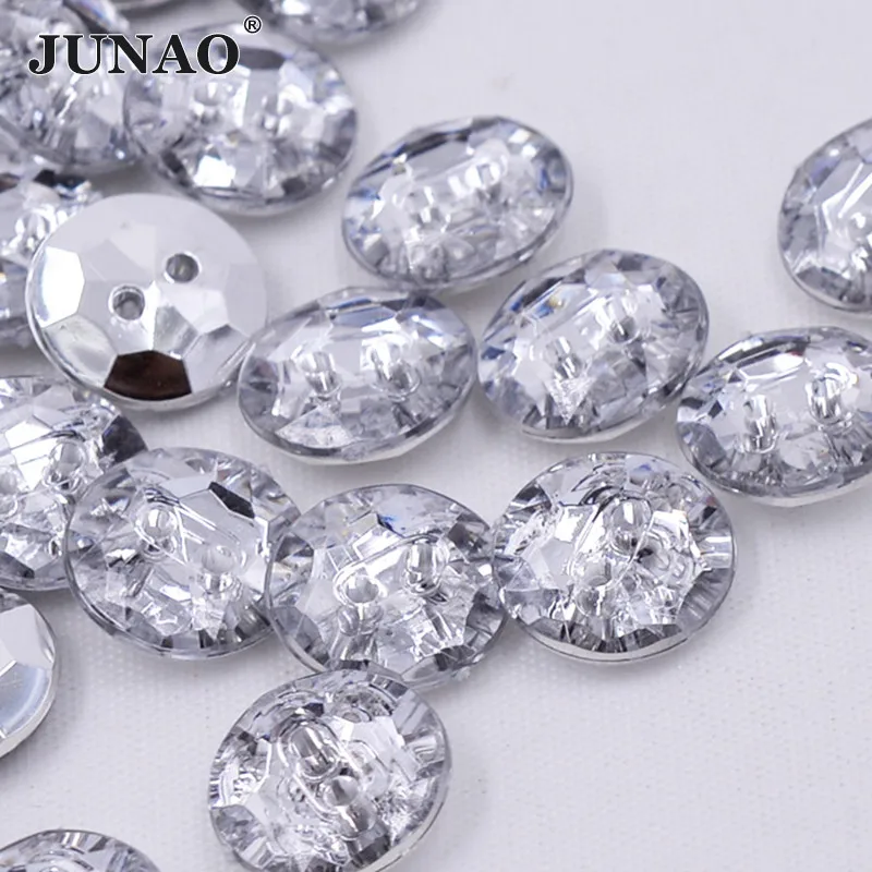 JUNAO-100pcs-13mm-Sewing-Clear-White-Rhinestones-Buttons-Round-Acrylic-Button-Flatback-Scrapbook-Beads-For-Clothes