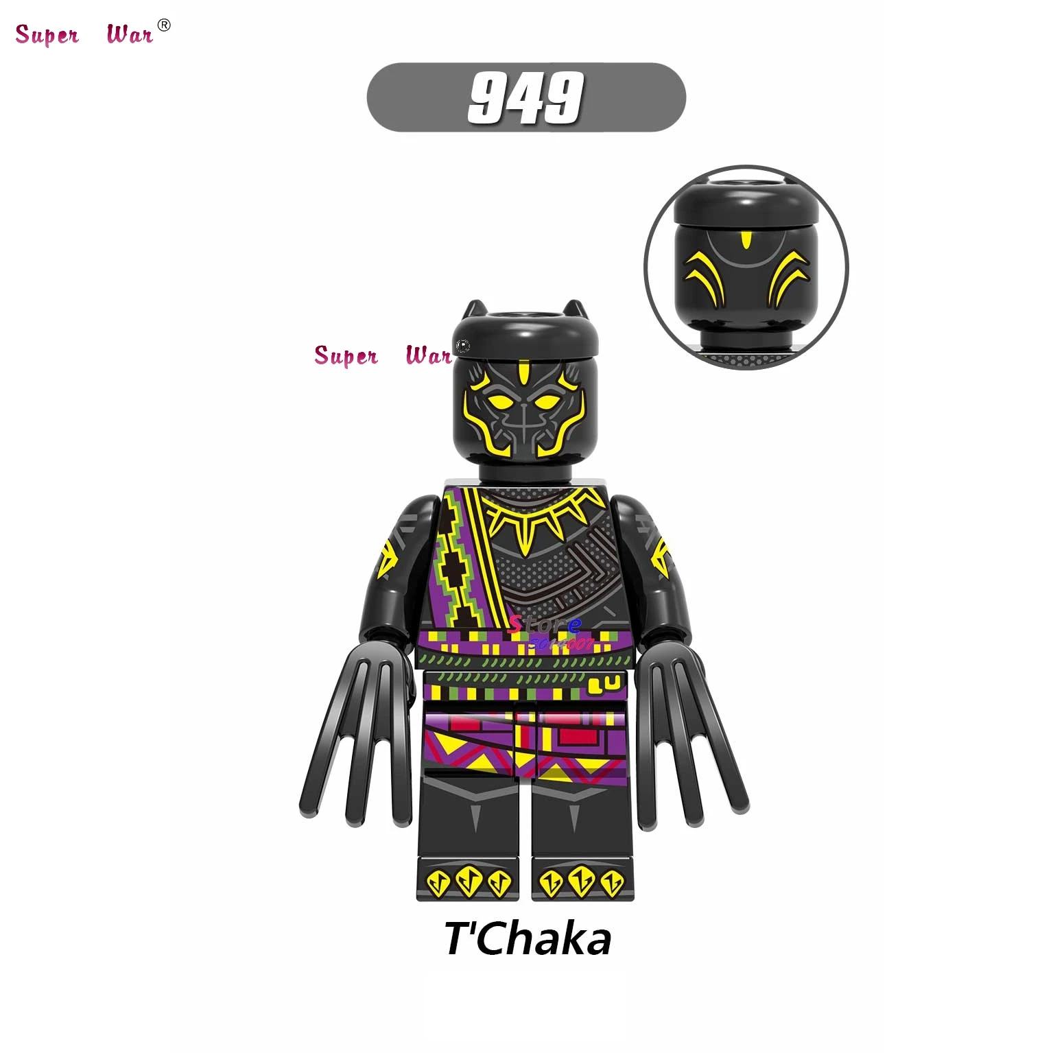 949 50 шт. Infinity War T'Chaka Observator желтая куртка со зрением смерти перец строительный блок для детей игрушки - Цвет: 949