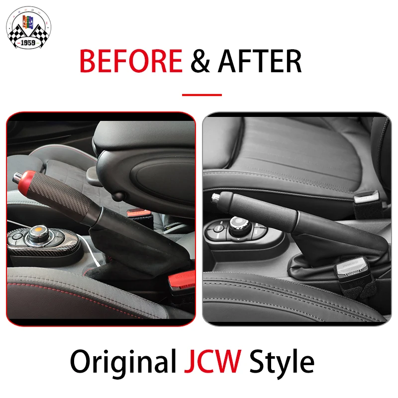 JCW Mini Cooper Matt Carbon and Alcantara Hand Brake set For Mini Cooper S F55 F56 F57