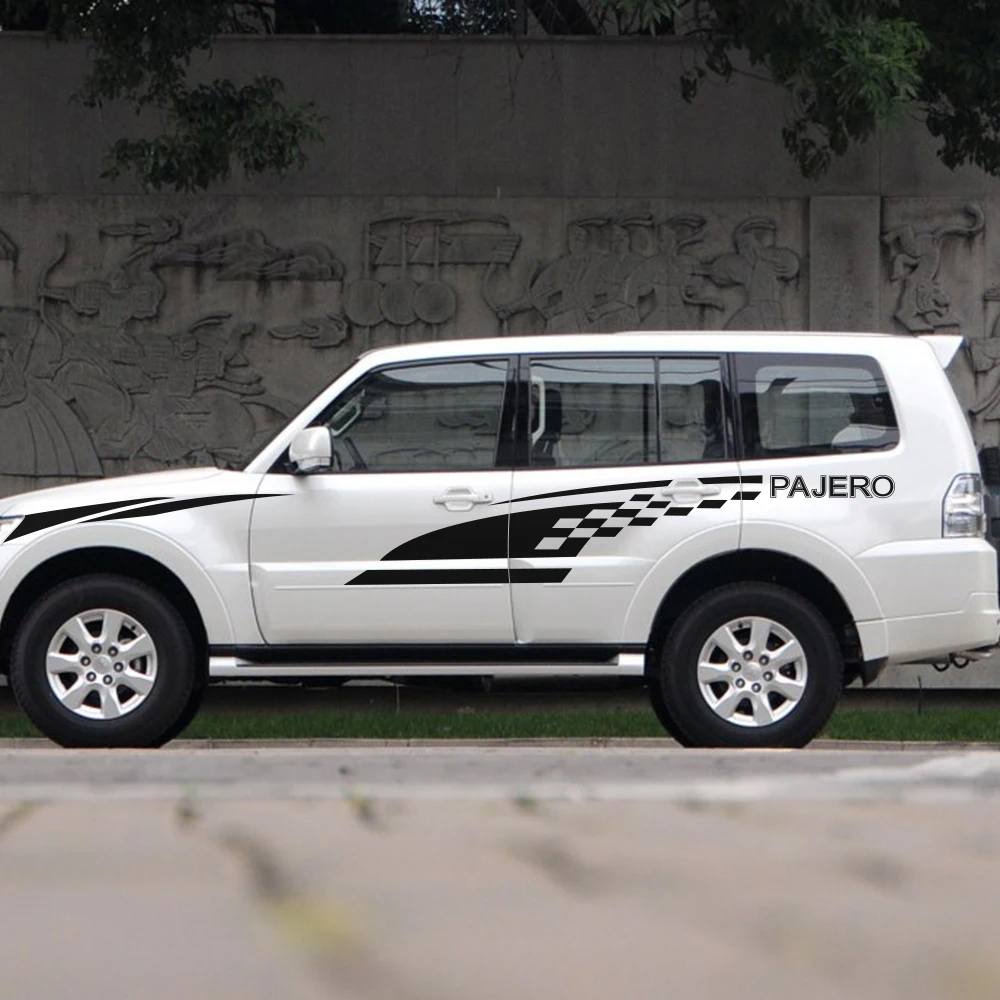 2 шт. автомобильные наклейки НА ВЕСЬ кузов DIY Авто Виниловая пленка наклейки для Mitsubishi Pajero Спортивное украшение Стайлинг Тюнинг автомобиля аксессуары