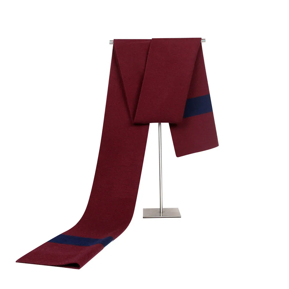 Wine Red Men Scarf FS классический для мужчин зима Кашемир пашмины длинный платок шарф мягкий роскошный брендовая Дизайнерская обувь формальны - Цвет: Wine Red Men Scarf