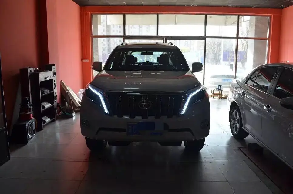 Автомобильный Стайлинг для Toyota- Prado светодиодный налобный фонарь светодиодный DRL Hid головной фонарь Ангел глаз биксенон двойной луч фары аксессуары