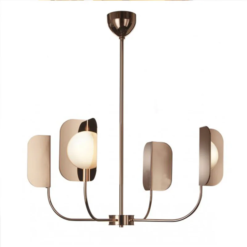 

American post-modern luxury rose gold bedroom living room villa model room designer creative chandelier wall lamp
