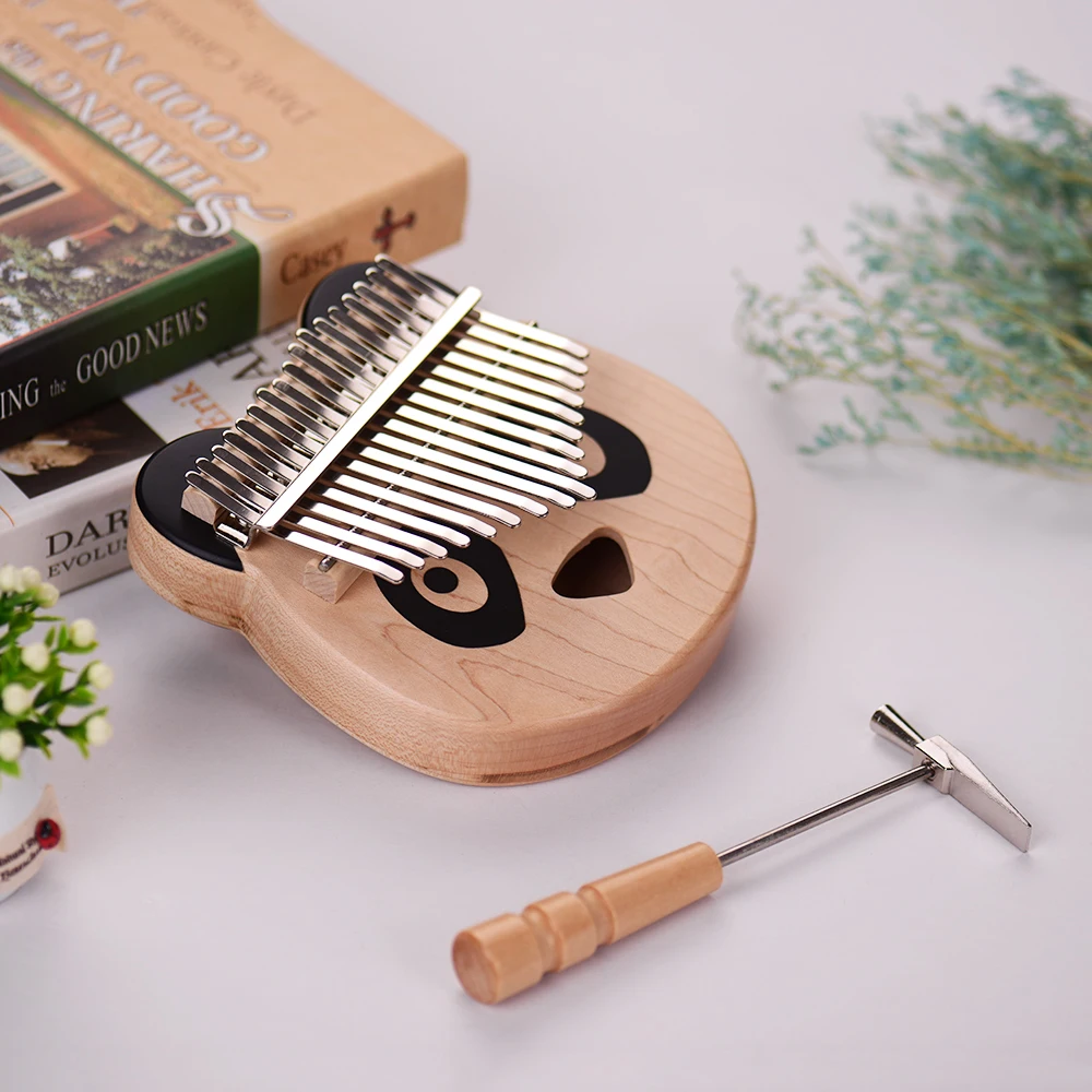 Деревянное пианино Kalimba с 17 кнопками кленовое фортепиано сумкой для переноски