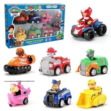 6/12 шт/набор, Щенячий патруль, Щенячий патруль, автомобильная игрушка из мультфильма, набор модельных детских игрушек для детей, Рождественский подарок