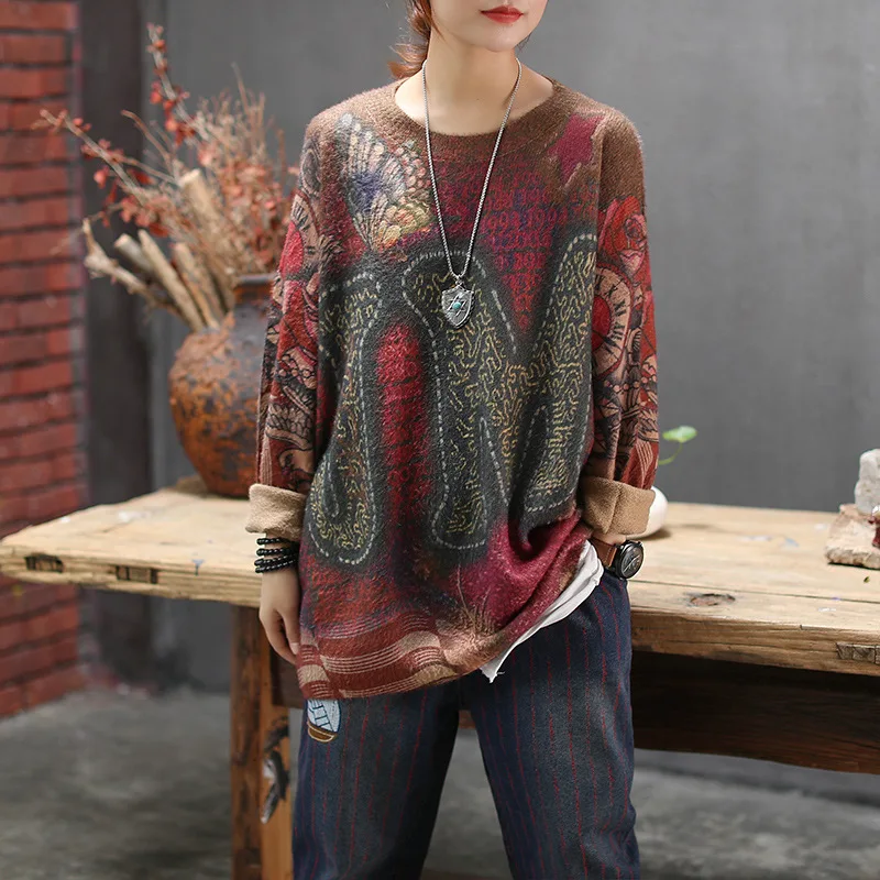 Letter sweaters wome Трендовая Корейская стильная женская трикотажная одежда в стиле панк, женские хлопковые свитера с принтом, зимние Джемперы, повседневные женские пуловеры для женщин - Цвет: Letter sweaters wome