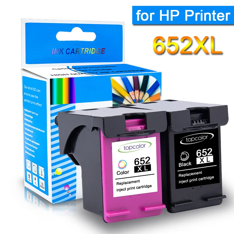 Topcolor 652 XL чернильный картридж совместимый для hp hp652 Deskjet принтера 1115 1118 2135 2136 5278 3635