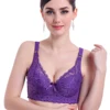 Full Cup Thin Underwear Bra Plus Size Adjustable Lace Women Breast Cover  2
