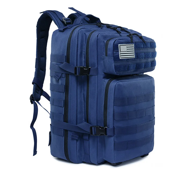45L уличный военный Камуфляжный Рюкзак, штурмовой тактический рюкзак для мотоциклистов, спортивный рюкзак для кемпинга, походов, сумка, рюкзаки - Цвет: Blue