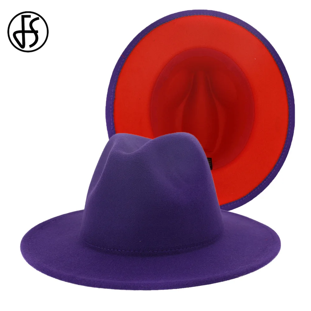 wide brim purple hat