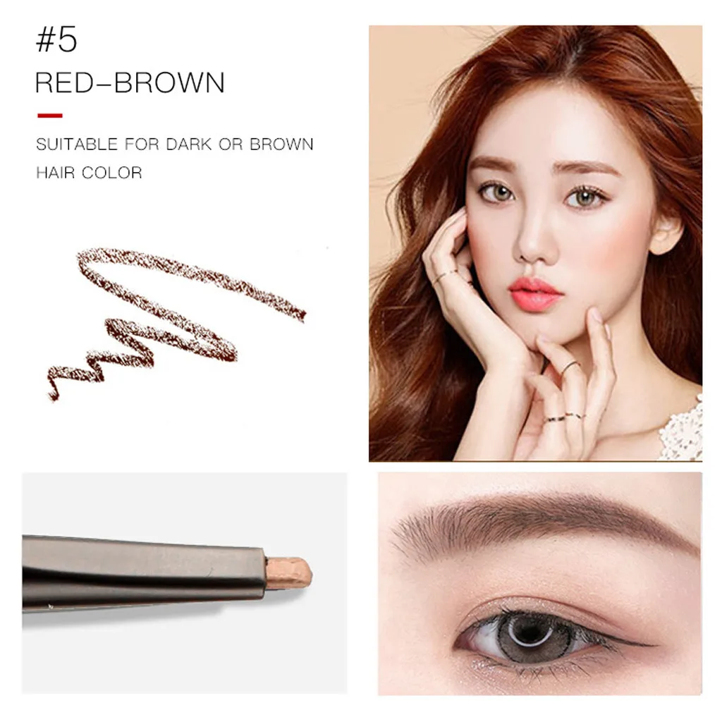 E LANBENA кисть с двойной головкой для бровей, стойкая водонепроницаемая, не Цветущая, легкая в цвете - Цвет: E