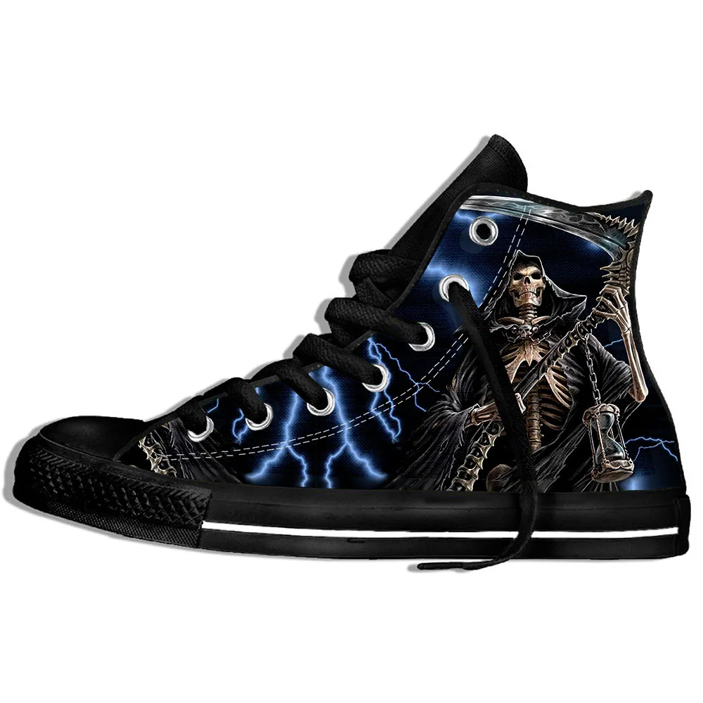 Кроссовки на заказ,, Grim Reaper Skullfor для мужчин/высокое качество, Grim Reaper Skull, парусиновые тренды, удобная спортивная обувь, ультра-светильник