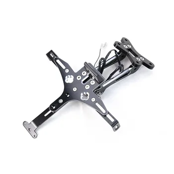 

Blue Motorcycle Aluminum Alloy License Registration Plate Bracket Holder with LED Light Universal for Yamahaa FZ6 S2 MT09 2017