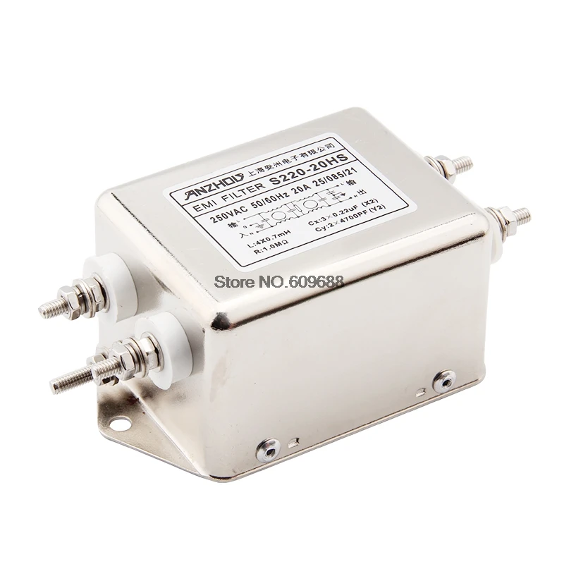 

S220-10HS 10A 20A 250V Double-Section High-Performance Power Filter PLC Special Filter Inductor S220-20HS