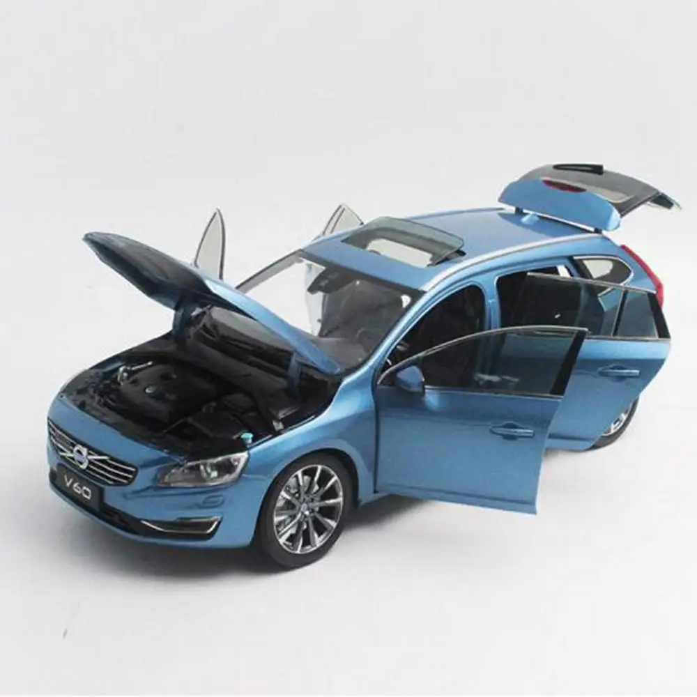 1/18 масштаб VOLVO V60 T5 вагон синий литье под давлением модель автомобиля коллекция игрушек