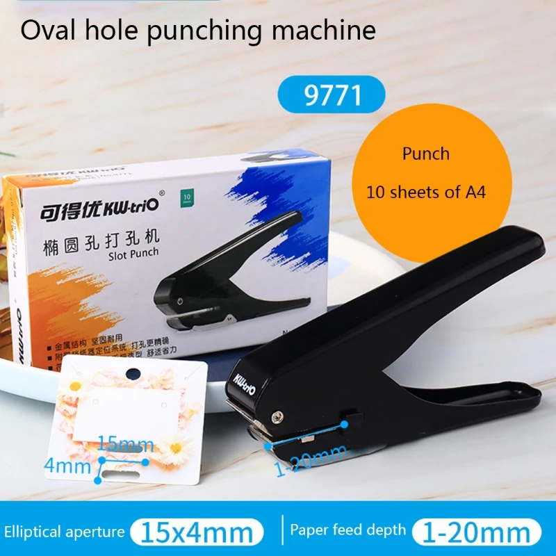 

School Office Metal Single Hole Puncher Hand Paper Punch Single Hole Scrapbooking Punches 10 Pages All Metal Materials 1 PC
