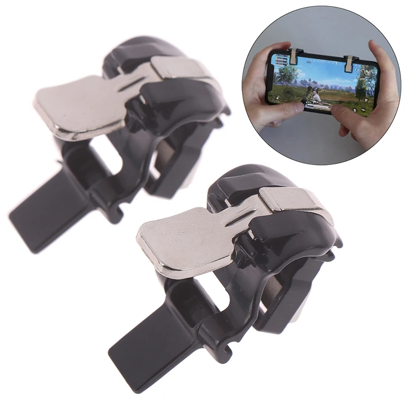 

1 pair Black mobile phone gaming trigger fire button shooter controller