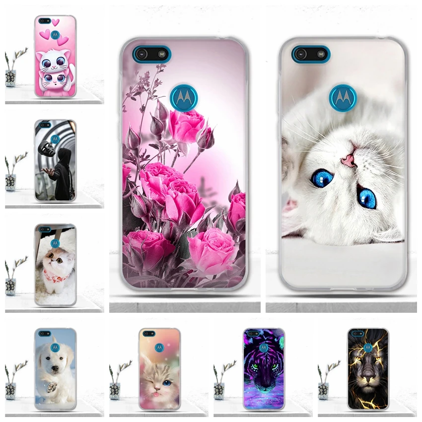 Чехол для Motorola Moto E6 Play силиконовый мягкий чехол из ТПУ Funda Coque Capa защитный бампер |