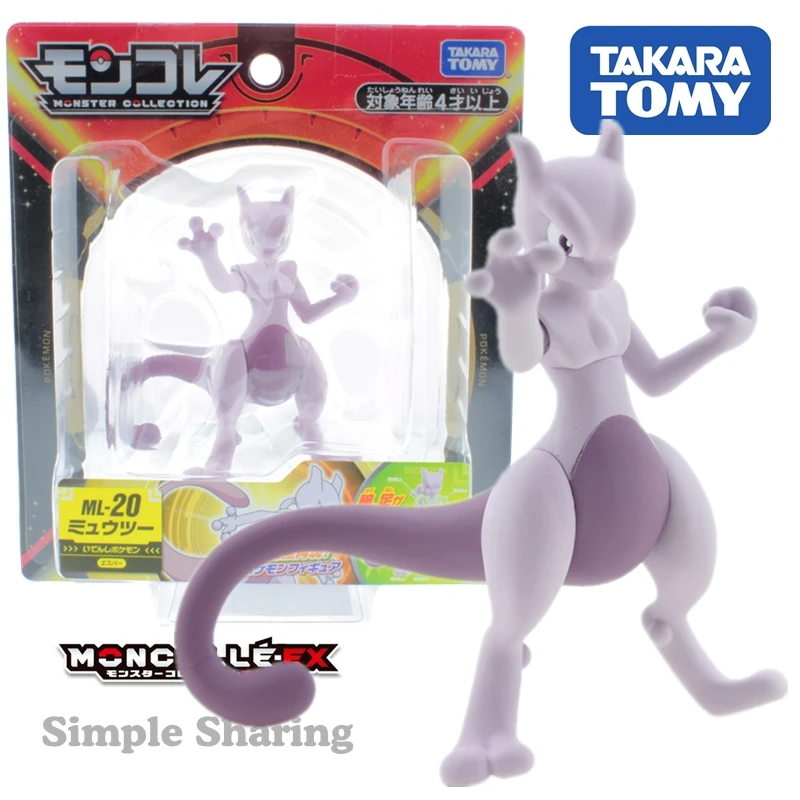 Takara tomy tomica moncolle ex Покемон фигурки mewtwo ehp16 Горячие миниатюрные детские игрушки digimon