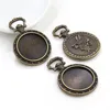 5pcs 20mm Inner Size Antique Silver Plated And Bronze Fashion Classic Style Cabochon Base Setting Charms Pendant ► Photo 3/6