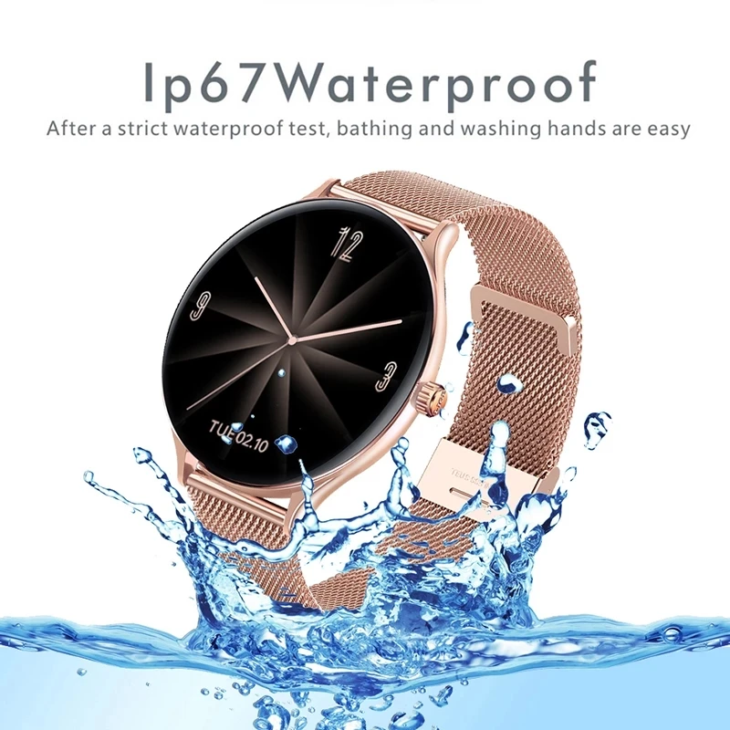US $27.99 2020 New Full screen touch Ladies Smart watch Waterproof bracelet Heart rate Monitoring sleep monitoring smart watch For Xiaomi