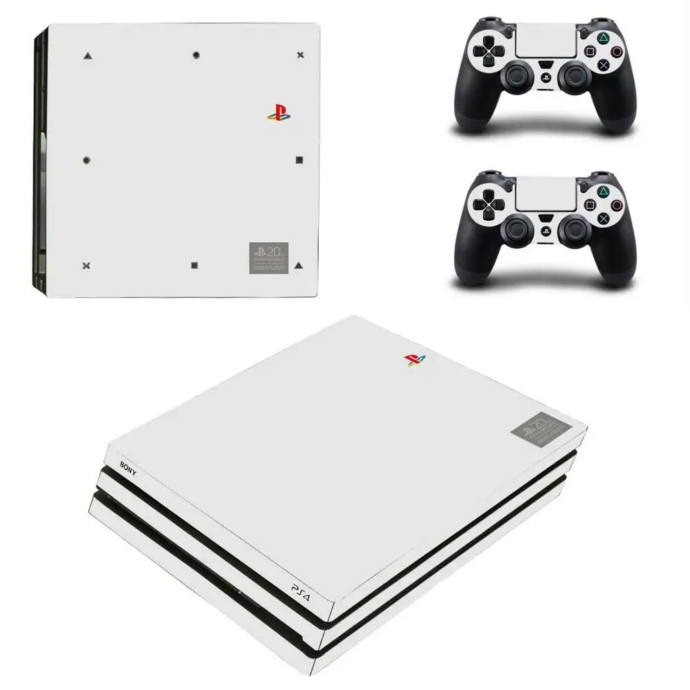 20th anniversary Pure White PS4 Pro наклейка для кожи виниловая наклейка для sony Playstation 4 консоль и контроллеры PS4 Pro наклейка для кожи