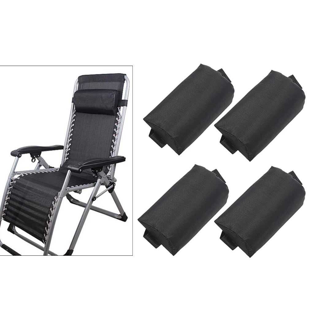 4xHeadrest Head Cushion Pillow for Folding Beach Sling/Lounge Chairs for Backyard, Picnics, Beach