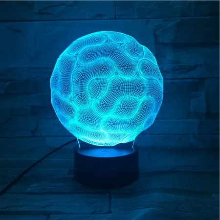 3 LED Night Light 3D Illusion USB Touch Sensor Color Changing Baby Nightlight Bedroom Decor Novelty Lighting 3d Night Lamp Present - Испускаемый цвет: 3