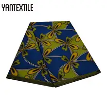 YANTEXTILE африканская восковая ткань полиэстер воск Анкара ткань Африканский настоящий воск принт африканская ткань Tissu Africain для девочек
