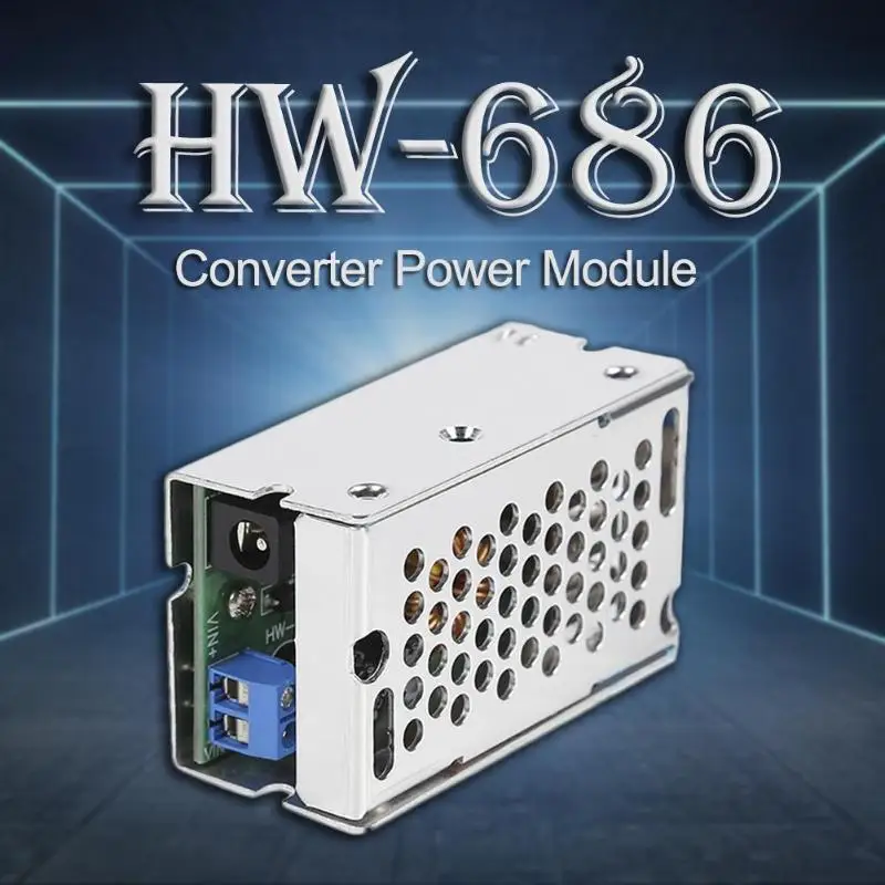 Простой в использовании Преобразователь мощности HW-686 трансформатор 9 в 12 В 24 в 36 В до 5 В 5A DC В DC литиевая батарея понижающая плата