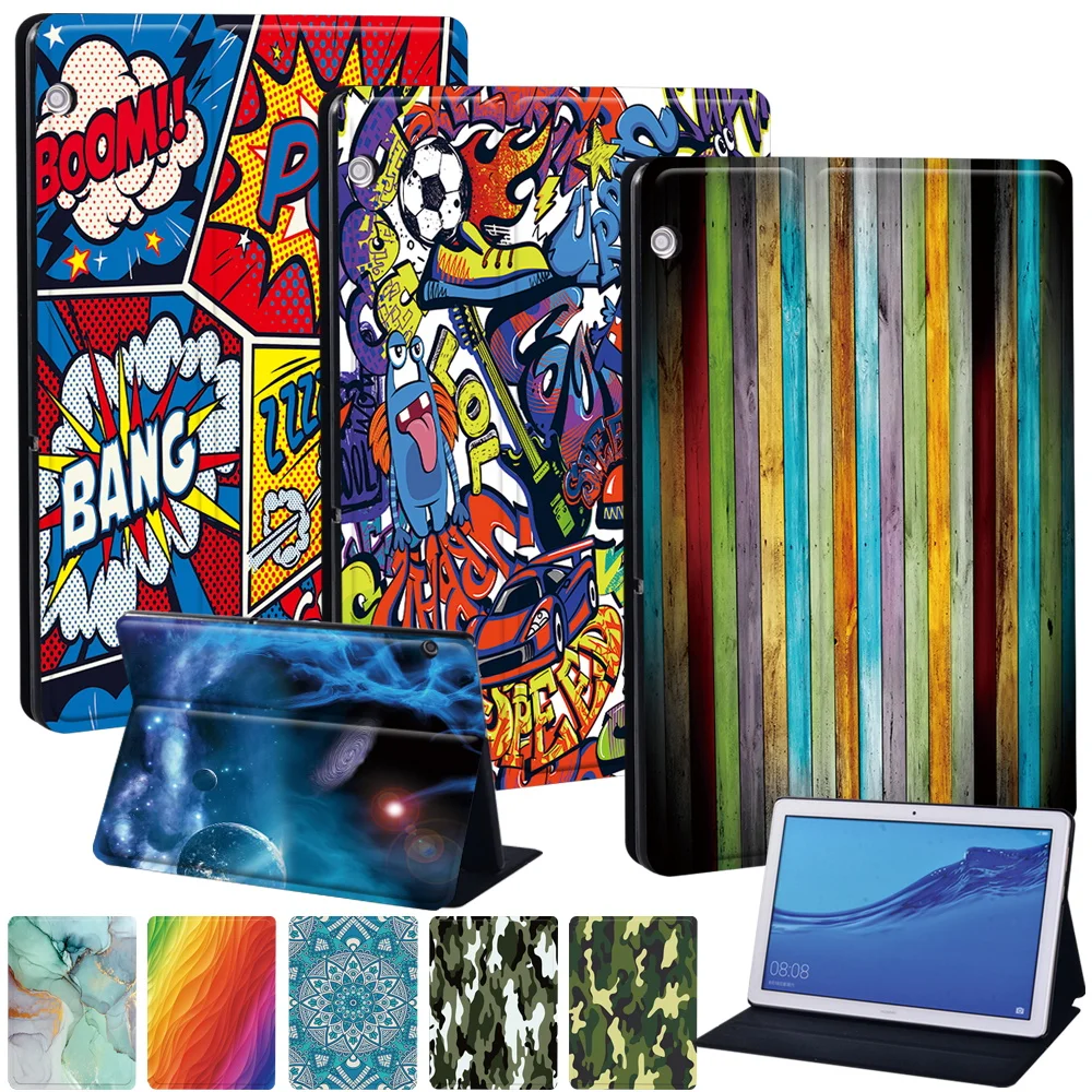 

Case for Huawei MediaPad T3 8.0/T3 10 9.6/T5 10 10.1 Leather Stand Cover Sleeve for MediaPad M5 Lite 8" 10.1"/M5 10.8" Tablet