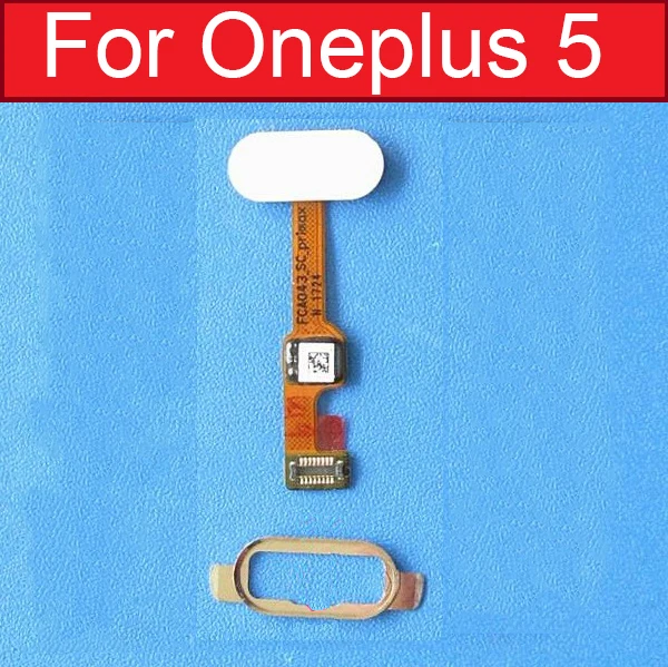 5 With frame White Подлинная Главная Кнопка отпечатков пальцев сенсор гибкий кабель для Oneplus 2 3 3T 5 5T 6 6T возврат в меню ключ сенсорный гибкий шнур, запчасти - Цвет: 5 With frame White
