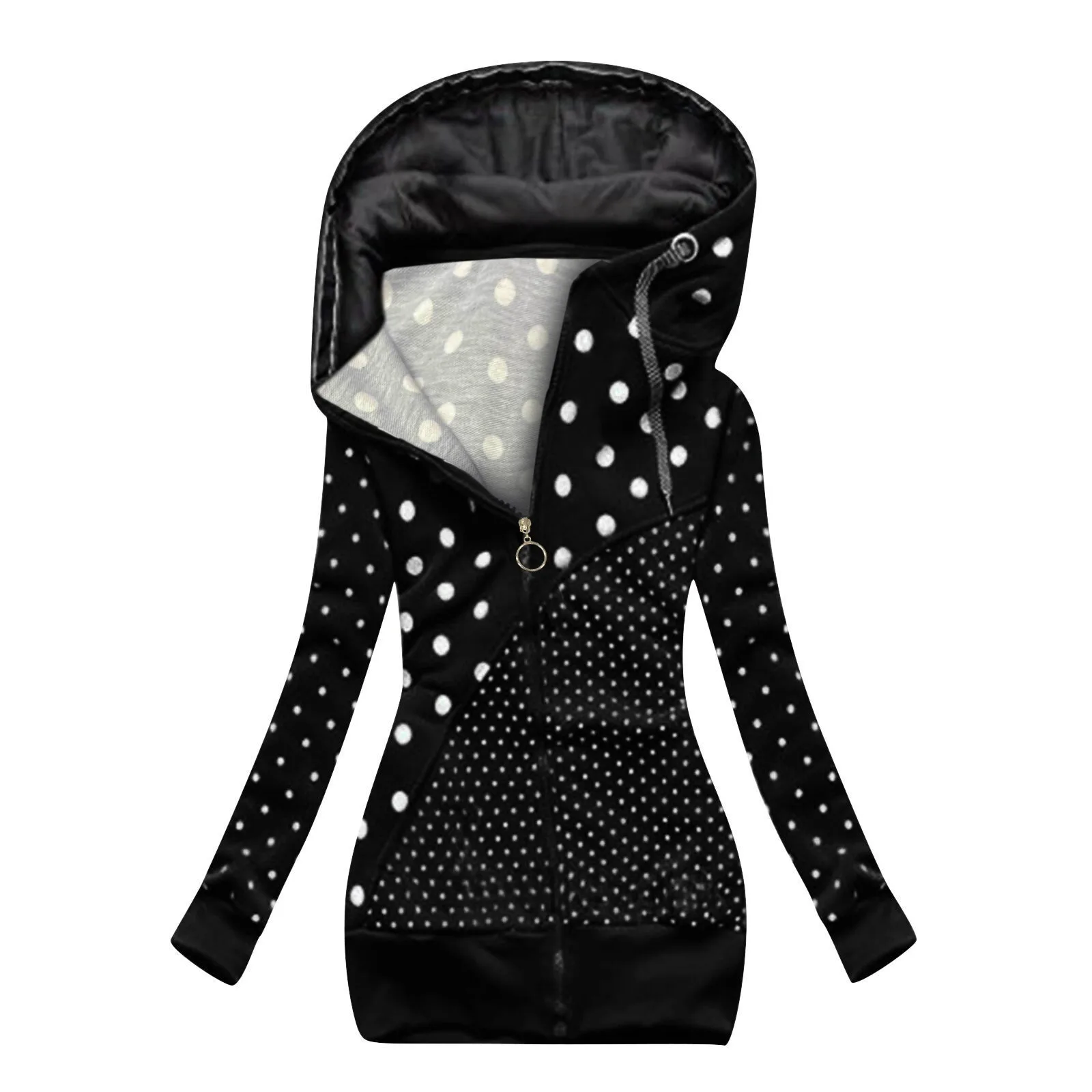 

Hot Women Sweatshirt Women's Solid Stitching Drawstring Hooded Slim Pullovers Winter Fashion Hoodies Outwear Pull Femme