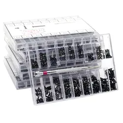 Combinaison de vis à tête ronde, 18 types de boîtes à vis miniatures, Kits d'outils de réparation, accessoires de vis 