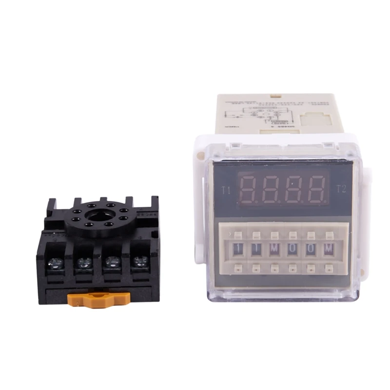 

Top-AC 220V 5A Programmable Double Time Timer Delay Relay Device Tool DH48S-S