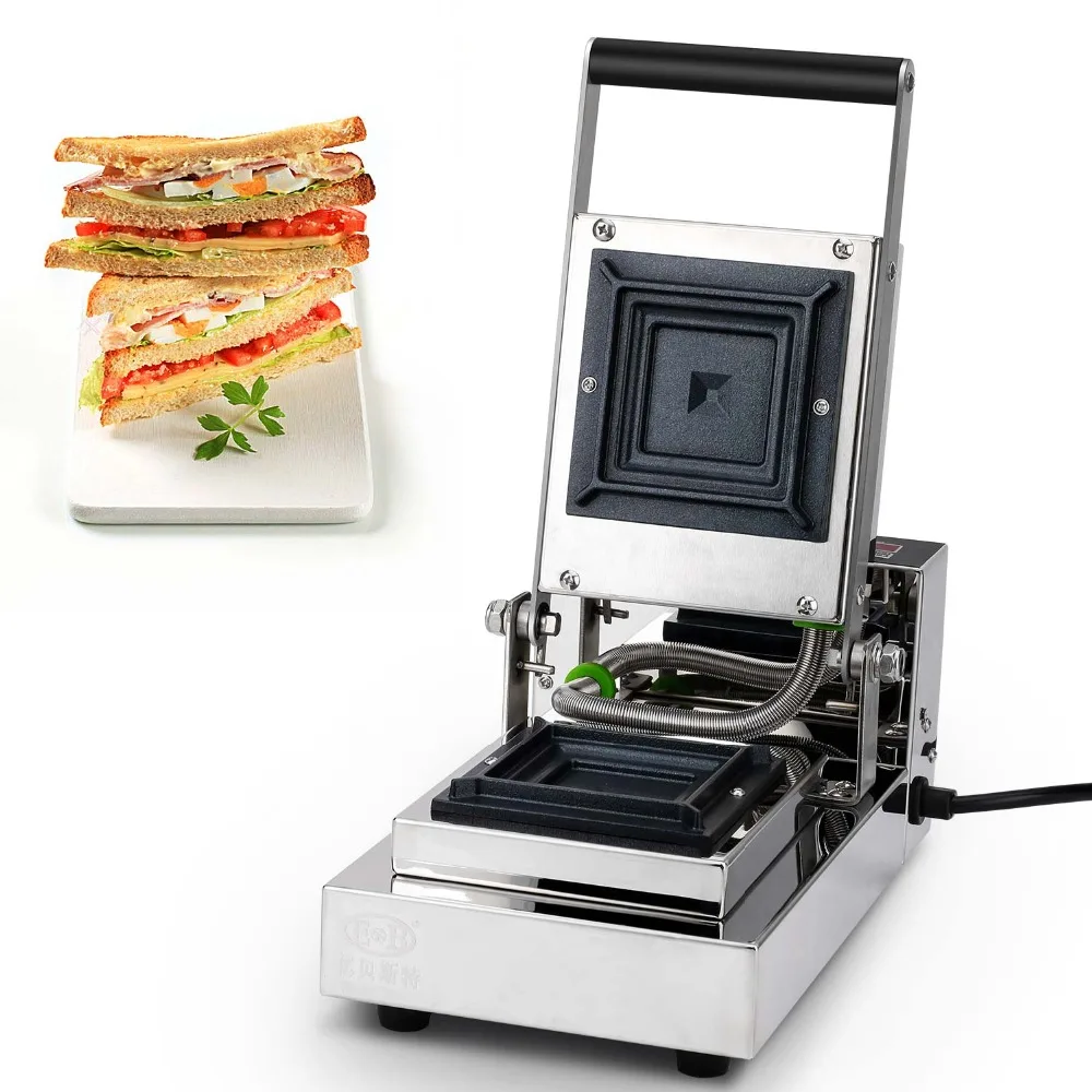 3 Mins Fast Making Sandwich Machine Sandwich Toaster Nonstick Panini Press Fresh Breakfast Sandwich Machine Grill 220V 600W
