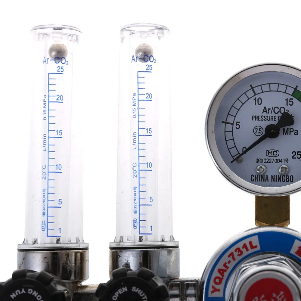 AR/CO2 регулятор сварки давления газа редуктор давления клапан двойной трубы