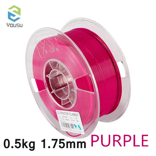 ABS 0.5KG PURPLE YOUSU HIGH QUALITY 3D Printer ABS filament 1.75mm 0.5kg/1kg 170m/340m Multi colors 3d printer materials Post from Moscow - Цвет: ABS 0.5KG PURPLE