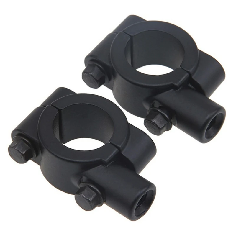 8mm black 2 шт./компл. на руль мотоцикла или зажим для крепления Зеркала Руль боковые зеркала заднего вида адаптер держатель зажим ваши зеркала и добавит позитива вашей поездке, кронштейн - Цвет: 8mm black