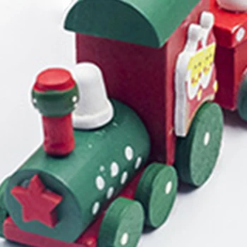 

1x Christmas Decorations Wooden Painted Train Ornaments Home Atmosphere Christmas Ornament Home Decor