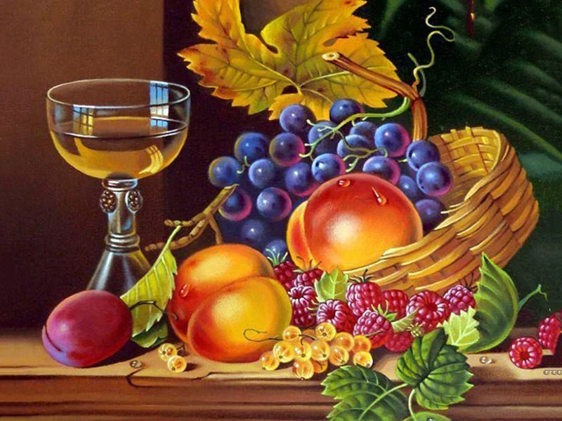Paint By Number Fruit Drawing On Canvas DIY Pictures Numbers Food Hand Painted Painting Art Gift Kits Home Decor | Дом и сад