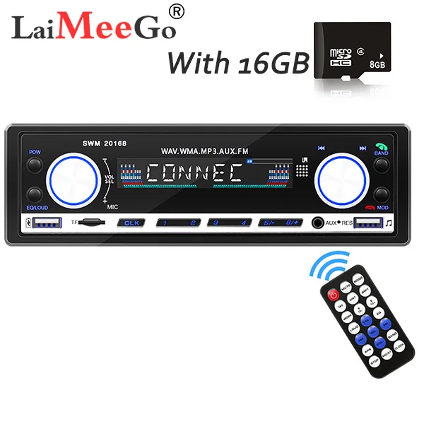 1 Din автомагнитола 2USB SD/AUX-IN Автомобильный мультимедийный плеер MP3 MP5 Аудио стерео радио Bluetooth FM пульт дистанционного управления видео плеер - Формат цифровых медиаданных: With 16GB
