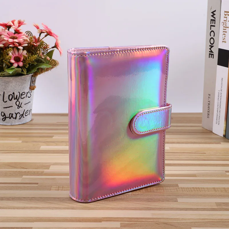 A5 A6 Laser Glitter Notebook Notizblock Rosa Kawaii Planer Scrapbook Geschenk Soft Cover Kreative Schule Liefert Journal Tagebuch – Detail 8